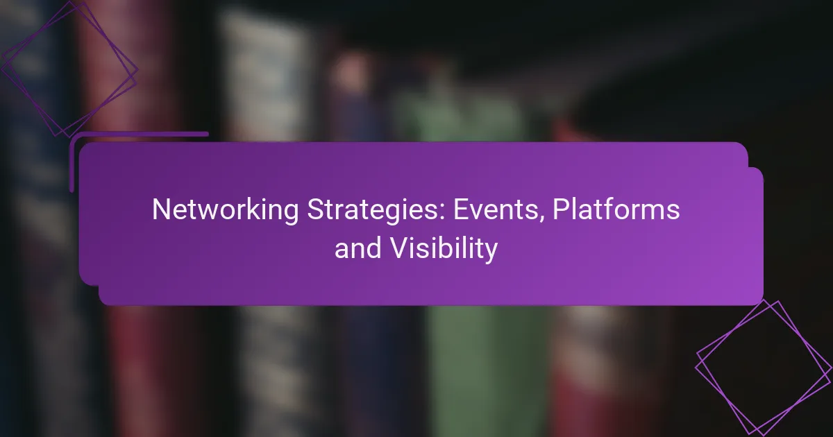 Networking Strategies: Events, Platforms and Visibility