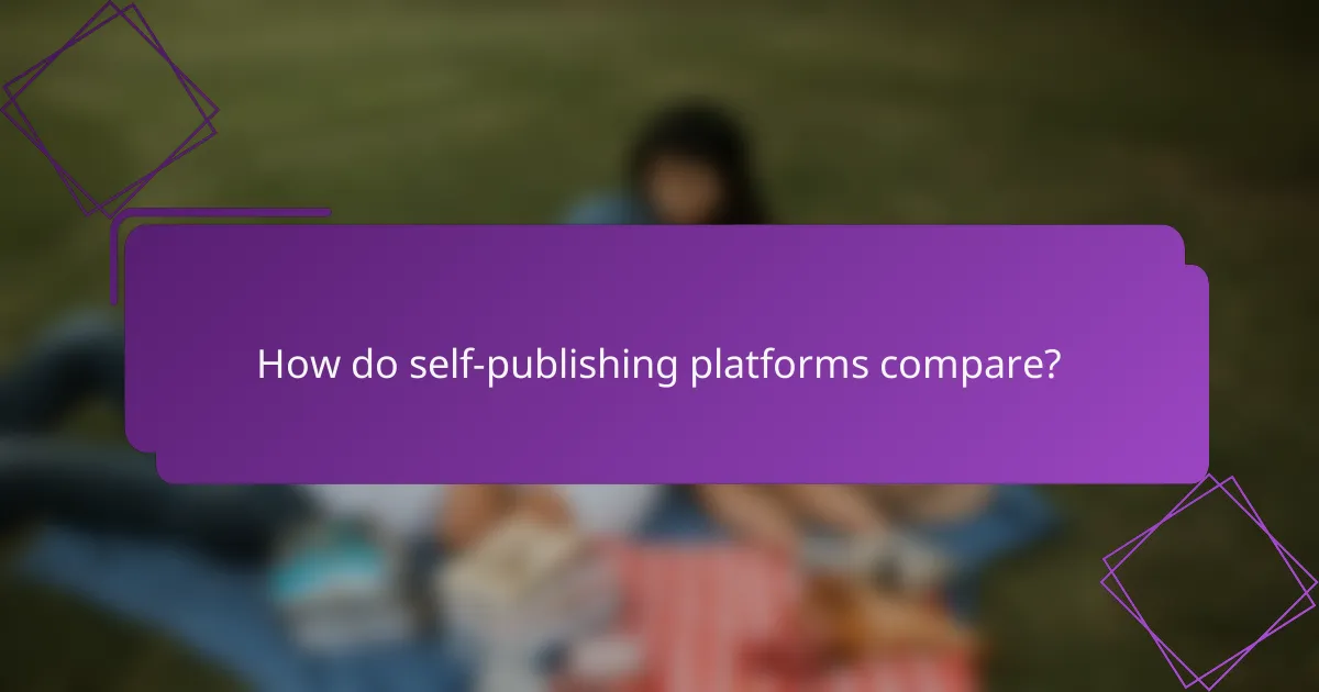 How do self-publishing platforms compare?